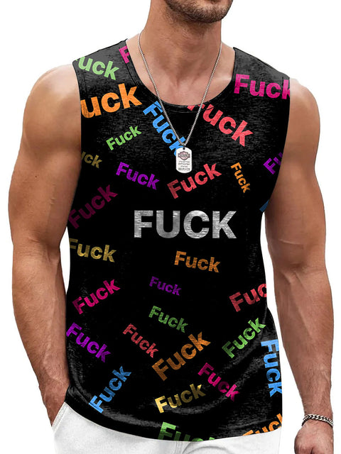 Rainbow fuck Men's Gay LGBTQ Print Tank Top