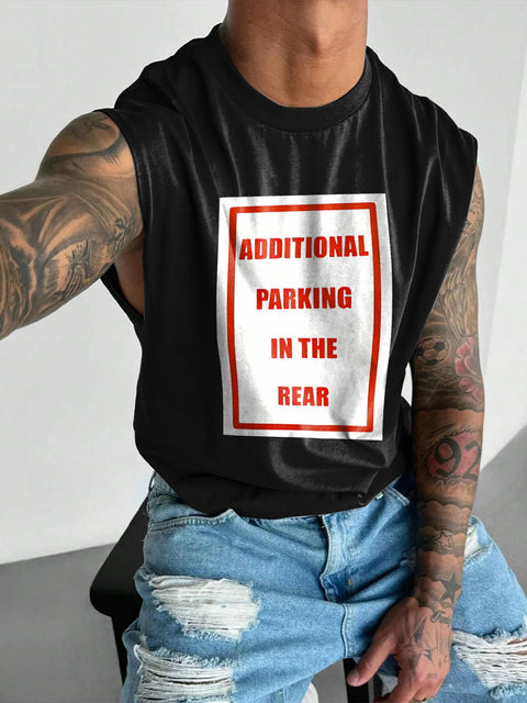 Additional parking in the rear Rainbow Men's Gay LGBTQ Print Wide Shoulder Vest