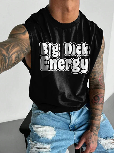 Big Dick Energy Rainbow Men's Gay LGBTQ Print Wide Shoulder Vest