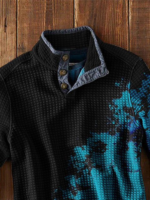 Men's Waffle Long Sleeves Casual Fashion Top