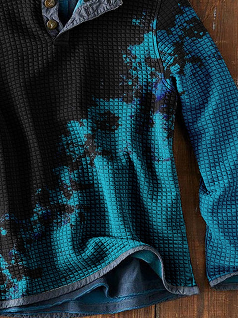 Men's Waffle Long Sleeves Casual Fashion Top
