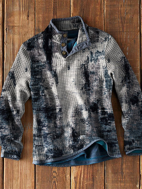Men's Art Waffle Long Sleeves Casual Fashion Top