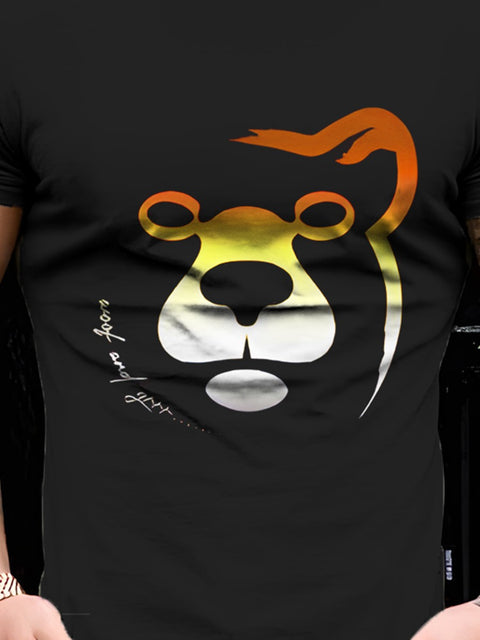 Men's LGBT Gay Bear Casual Print T-Shirt