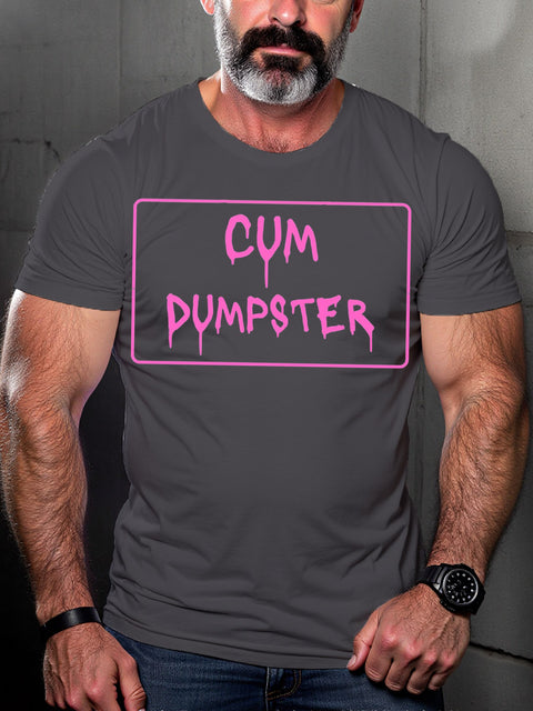 LGBT Gay Pride Cum Pumpster Print T-shirt