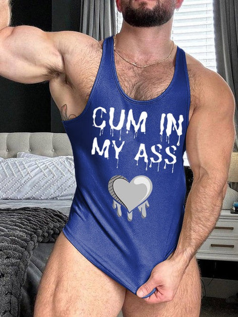 LGBT Gay Pride Cum In My Ass Print T-shirt