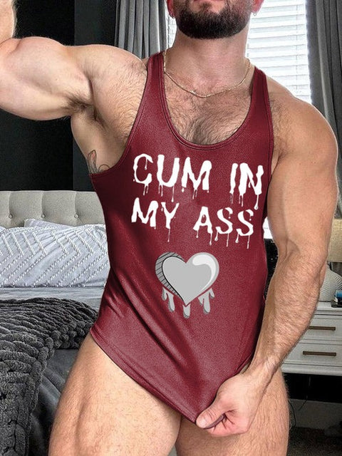 LGBT Gay Pride Cum In My Ass Print T-shirt