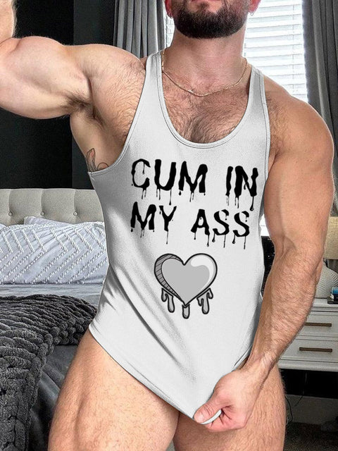 LGBT Gay Pride Cum In My Ass Print T-shirt