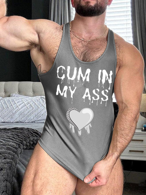 LGBT Gay Pride Cum In My Ass Print T-shirt