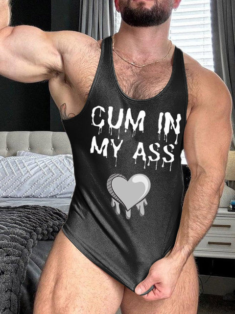 LGBT Gay Pride Cum In My Ass Print T-shirt