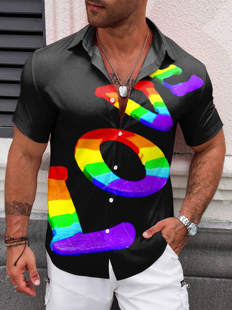 Men's Pride Rainbow Love Art Print Casual Sweatshirt