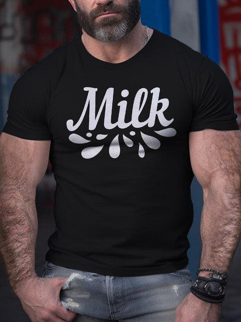 Men's Gay Pride Milk Print T-shirt