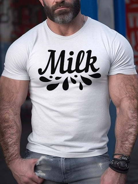 Men's Gay Pride Milk Print T-shirt