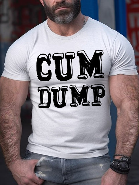 Men's Gay Pride Cum Dump Print T-shirt