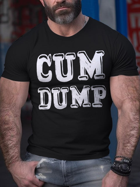 Men's Gay Pride Cum Dump Print T-shirt