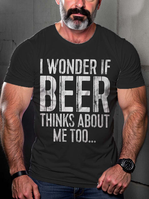 Men's Retro Texture Slogan LGBT Print Casual T-Shirt