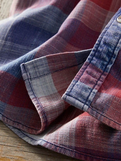 Men's Outdoor Plaid Short Sleeve Shirt