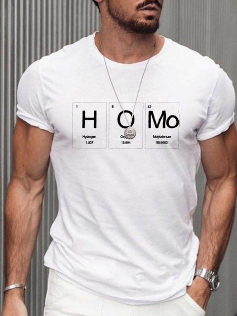 Men's Homo Pride Casual Print T-Shirt
