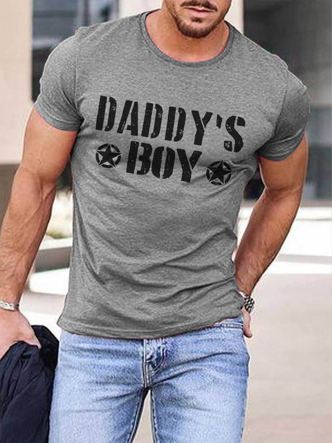 Men's Daddy"boy Pride Casual Print T-Shirt