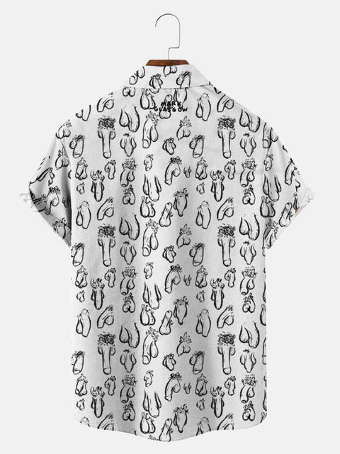 Men's Funny Daddy Cock Pride Short Sleeve Shirt