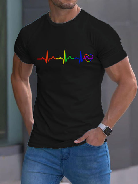 Men's LGBT Rainbow Pride Love Printed T-Shirt