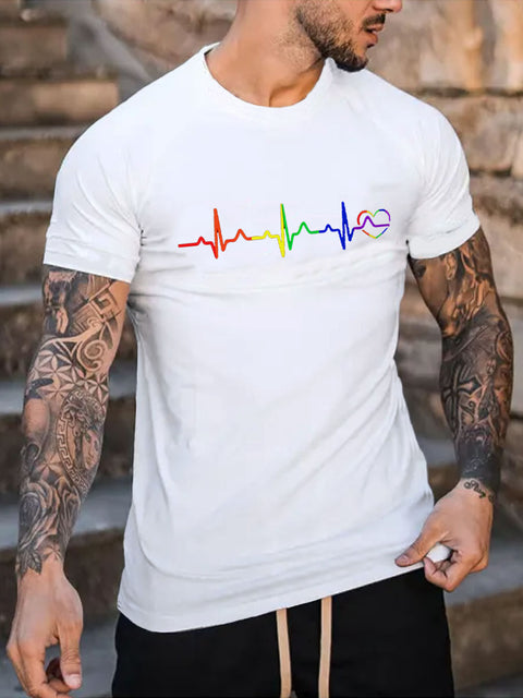 Men's LGBT Rainbow Pride Love Printed T-Shirt