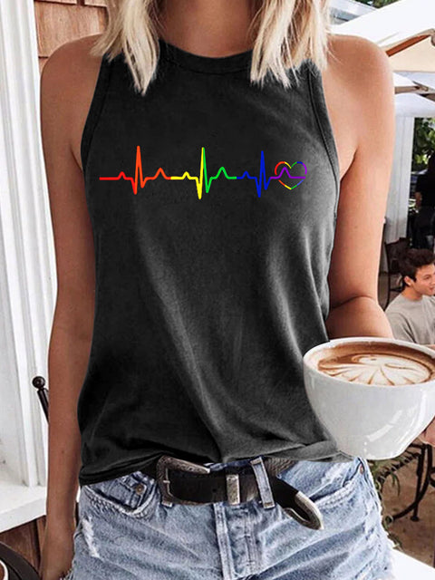 Women's  LGBT Pride Rainbow Love Art Tank Top