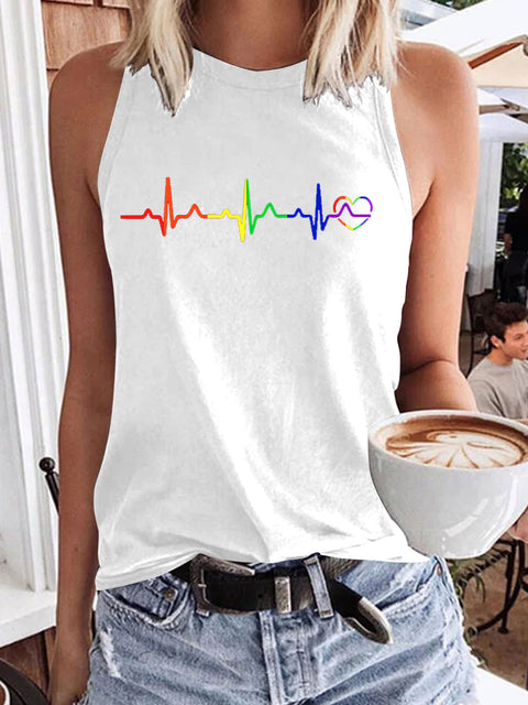 Women's  LGBT Pride Rainbow Love Art Tank Top