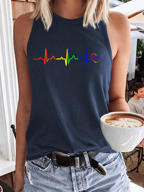 Women's  LGBT Pride Rainbow Love Art Tank Top