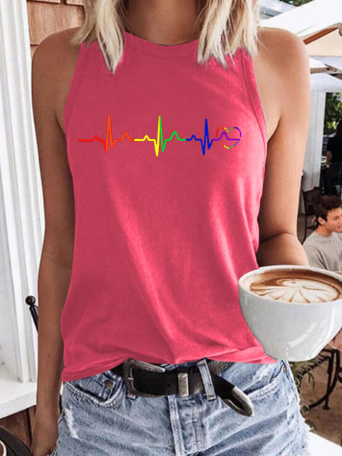 Women's  LGBT Pride Rainbow Love Art Tank Top