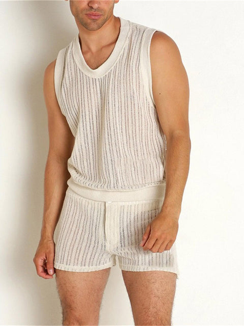 Men's Casual Tank Top Shorts Set