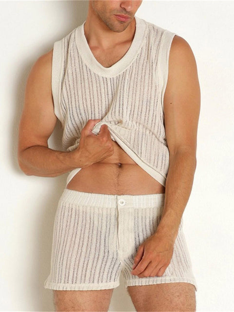 Men's Casual Tank Top Shorts Set