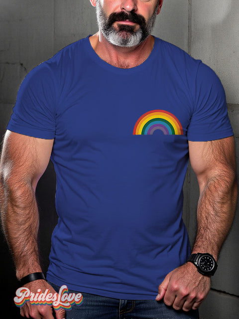 Cute Rainbow LGBTQ Gay Print T-shirt RoyalBlue / S