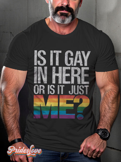 Cute Retro Rainbow Lgbtq Pride Gay Print T-Shirt Black / S
