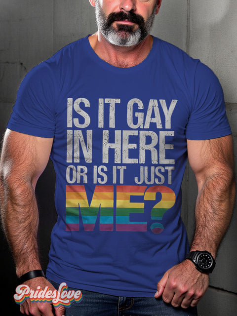 Cute Retro Rainbow Lgbtq Pride Gay Print T-Shirt Royalblue / S