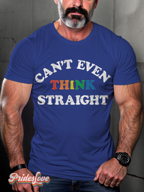 I Can’t Even Think Straight Pride Month Rainbow LGBTQ Gay Print T-shirt RoyalBlue / S