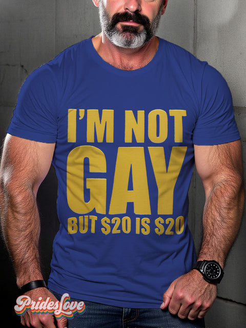 I’m Not Gay Shirt But 20 Is Lgbt Rainbow Pride Print T-Shirt Royalblue / S