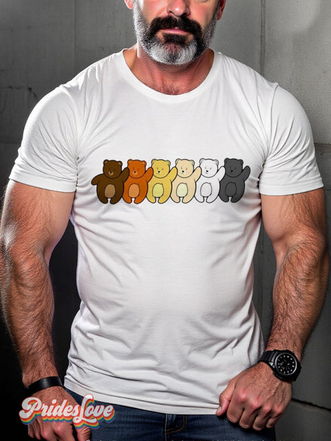 Lgbt Bear-Clan Gay Cute Bears Print T-Shirt Multicolor / S