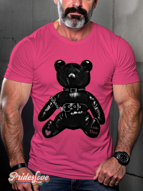 Lgbt Gay Bear Leather T-Shirt Multicolor / S