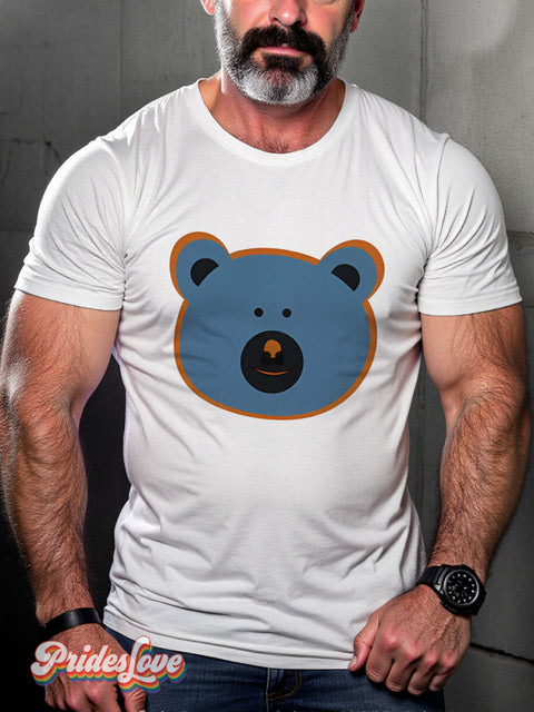 LGBT Gay Bear Pride Casual Print T-shirt White / S