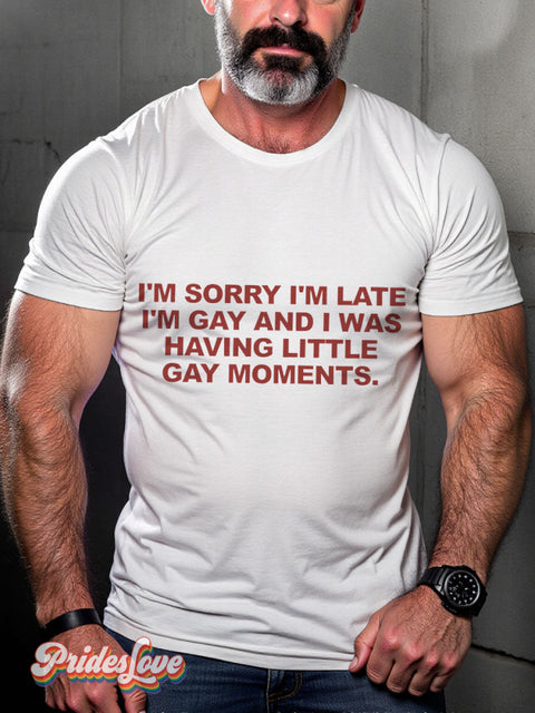 LGBT Gay Moments Casual Print T-shirt White / S