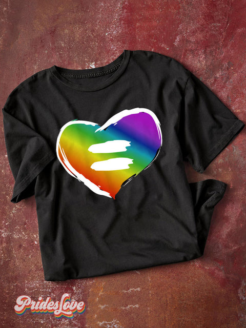 LGBT Gay Pride Rainbow Love Print T-shirt Multicolor / S