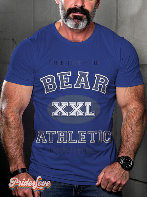 Lgbt Rainbow Bear Athletic Gay Print T-Shirt