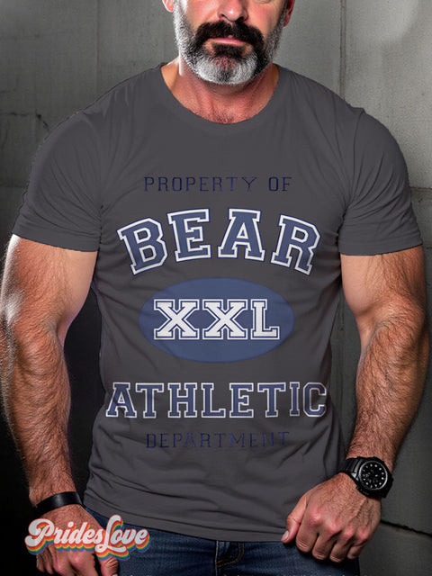 Lgbt Rainbow Bear Athletic Gay Print T-Shirt