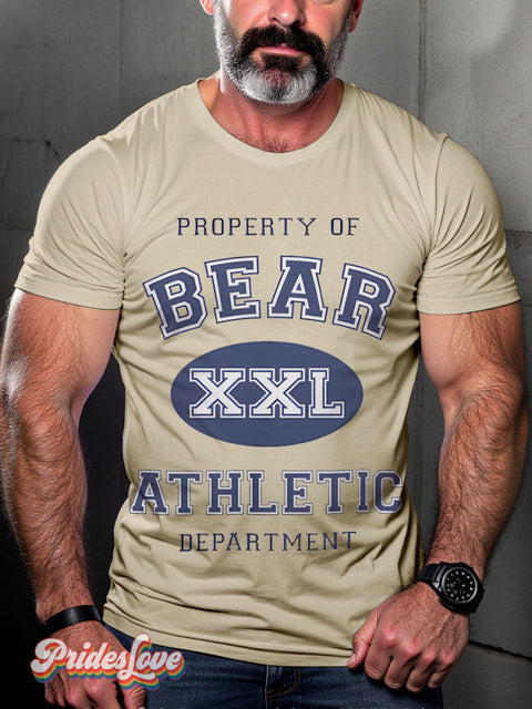 Lgbt Rainbow Bear Athletic Gay Print T-Shirt