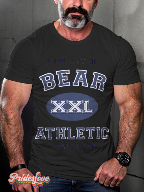 Lgbt Rainbow Bear Athletic Gay Print T-Shirt