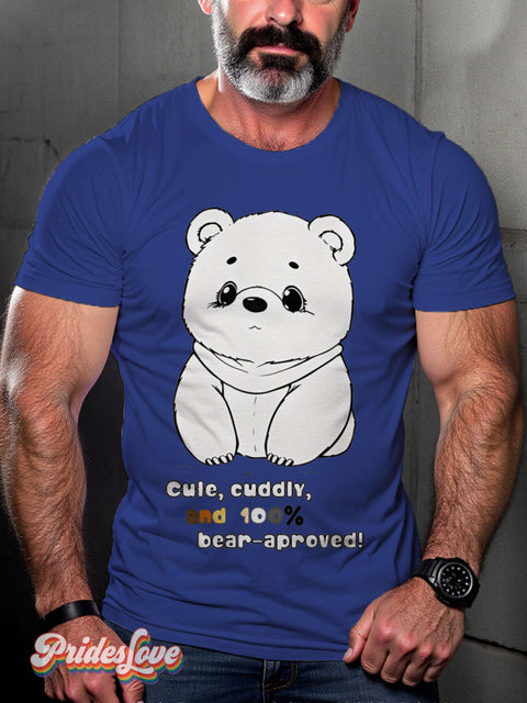 Lgbt Rainbow Classic Gay Bear Print T-Shirt Royalblue / S