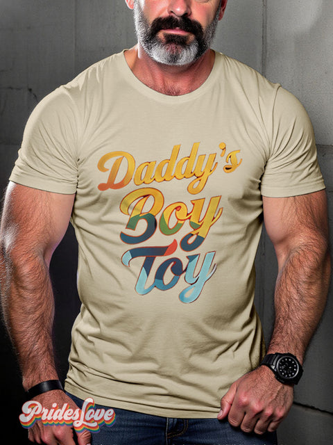 Lgbt Rainbow Daddy’s Boy Toy Gay Print T-Shirt