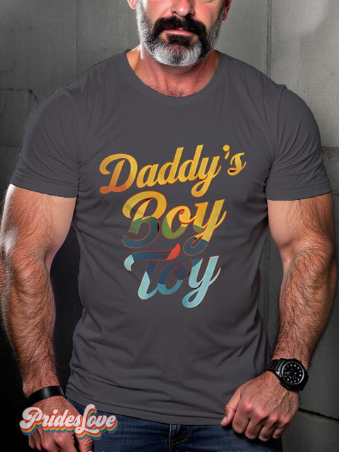 Lgbt Rainbow Daddy’s Boy Toy Gay Print T-Shirt