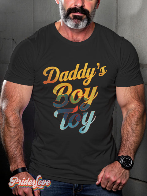 Lgbt Rainbow Daddy’s Boy Toy Gay Print T-Shirt