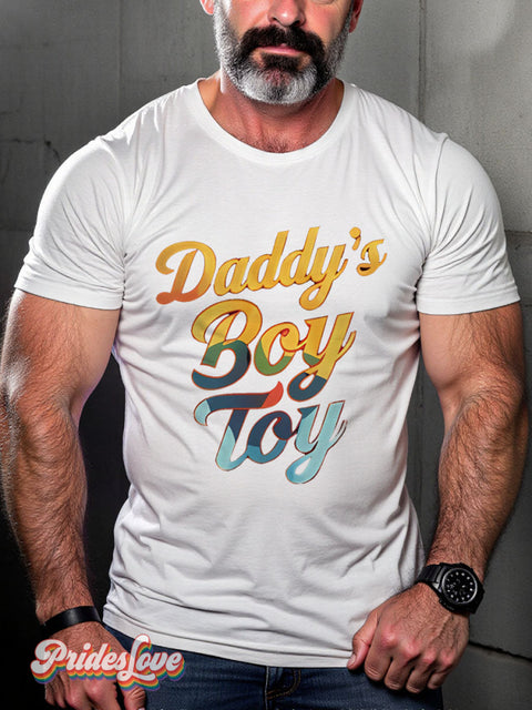 Lgbt Rainbow Daddy’s Boy Toy Gay Print T-Shirt